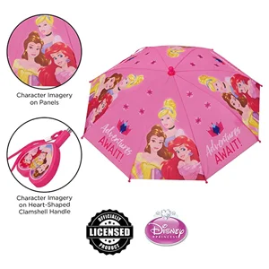 Paraguas Disney para niñas, Frozen/Princess/Minnie Mouse, niñas pequeñas entre de 3 a 6 años